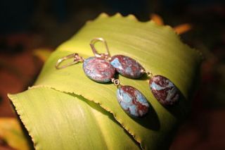 blue crazy lace agate earrings inspire rocks by madison belts