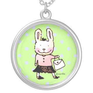 bunny silver amulet pendant