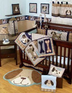 Sumersault Show Doggies 4 Piece Crib Set, Brown  Crib Bedding Sets  Baby