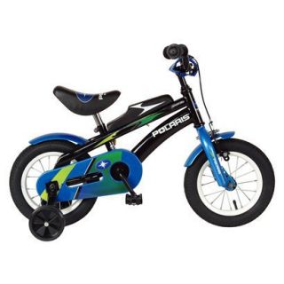 Polaris Boys Edge LX120 12 Bike   Black/Blue/Green
