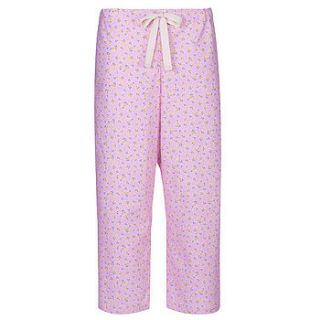 rosebud cropped pyjama trousers by nutmeg sleepwear