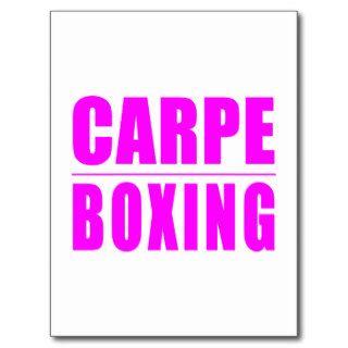 Funny Girl Boxers Quotes   Carpe Boxing Postcard