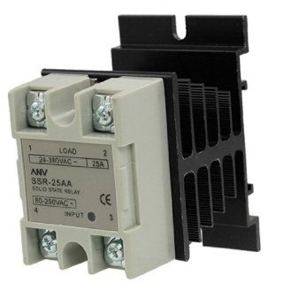 25A AA Solid state relay SSR AC 80 250V control 24 380V + Heat Sink