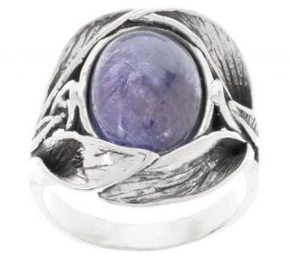 Or Paz Sterling Tanzanite Cabochon Textured Ring —