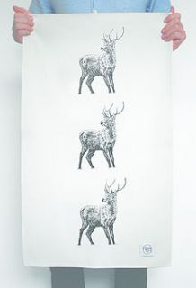 stag tea towel by whinberry & antler