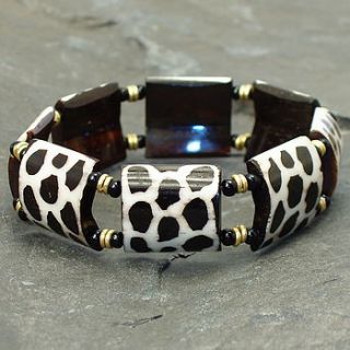 monochrome animal print bracelets various by ethical trading company