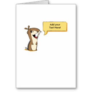 Talking Chipmunk Greeting Card Template
