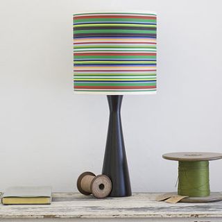 striped ribbon wide cylinder lampshade by isabel stanley design
