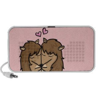 Cuddling Hedgehogs in love iPod Speakers