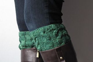 hand knitted wool boot cuffs by squidge & bean