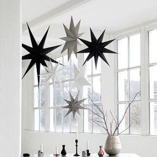 black paper star decoration by idyll home ltd