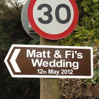 personalised wedding sign by england signs