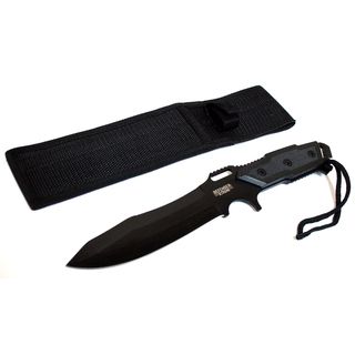 12 inch Black Combat Ready Stainless Steel Hunting Knife Defender Hunting Knives