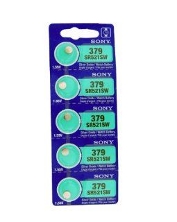 Sony Silver Oxide 1.55V Batteries Size SR521W (379) (Pack of 5)