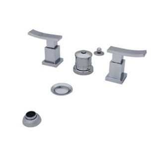 Rohl 628.10.385 Jorger Empire II Widespread Bidet Faucet with Diverter, Vacuum Breaker, and Meta, Platinum   Bathroom Sink Faucets  