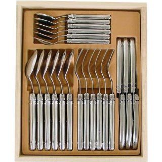 Stainless Steel Laguiole Verdier Heavy Duty Menagere Cutlery Set 24 pc in Gift box Kitchen & Dining
