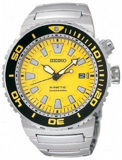 Seiko Kinetic Yellow Dial XL Dive Watch SKA385P1 Watches