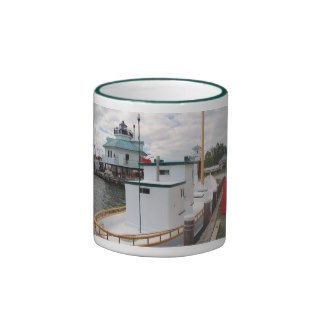 Hooper Strait Lighthouse & Crab Dredging Boat Coffee Mugs