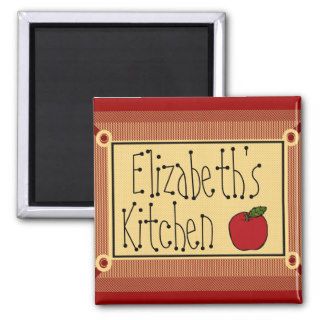 Country Kitchen Apple & Name Fridge Magnets