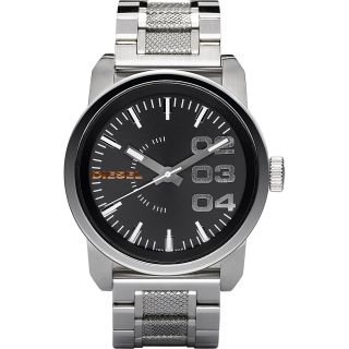 Diesel Watches Mens Stainless Steel Not So Basic Basic Analog Black Dial Watch