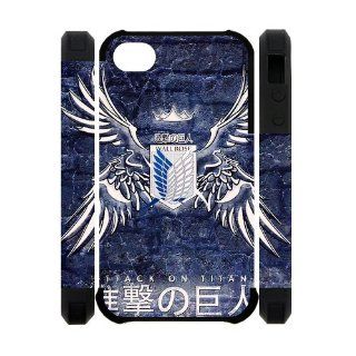 Custom Your Own Personalized Cartoons Manga Series Japanese Anime Attack on Titans Best Durable Iphone 4/4S Case Cell Phones & Accessories