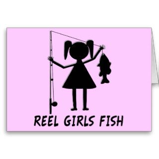 REEL GIRLS FISH GREETING CARDS