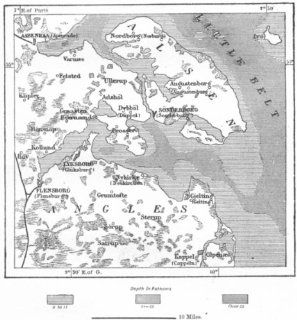 GERMANY Alsen & Sonderburg, sketch map, c1885   Wall Maps