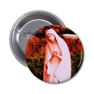 Altered Red Virgin Mary Pin