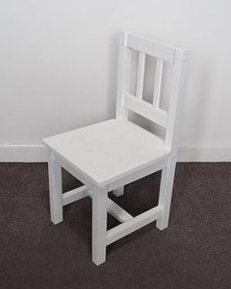 handmade white children's wooden chair by furnitoys