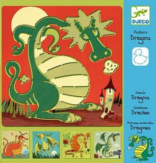 dragon stencils for colouring fun by nest