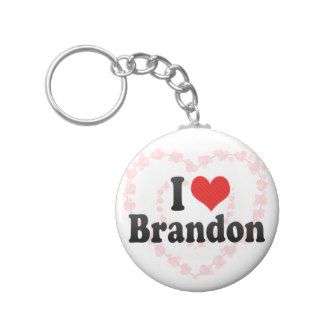 I Love Brandon Key Chain