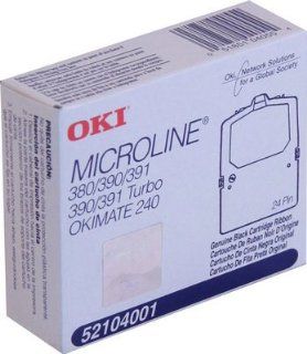 Oki Microline 380/390/390 Turbo/391/391turbo Black Fabric Ribbon 2m Characters Electronics