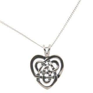 Silvermoon Sterling Silver Celtic Heart Necklace Sterling Silver Necklaces