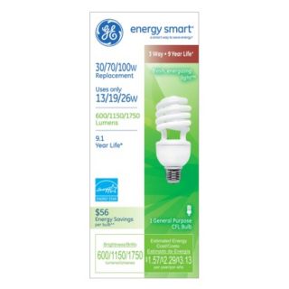 GE Energy Smart 13 /19 /26 Watt 3 Way Long Life