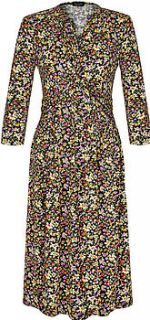 florentine print mid sleeve jersey dress by nologo chic