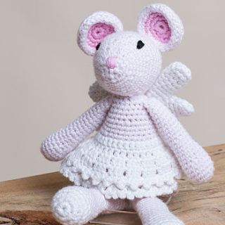 hand crochet angel mouse by attic