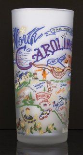 North Carolina Catstudio Geography Collection Glass   Tumblers