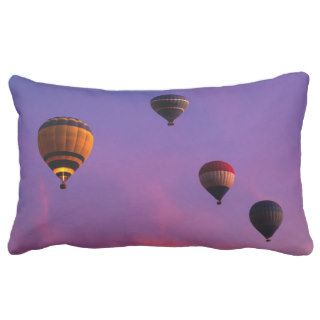 Hot Air Balloons in Flight Throw Pillows