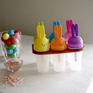 bunny ice lolly set by red lilly