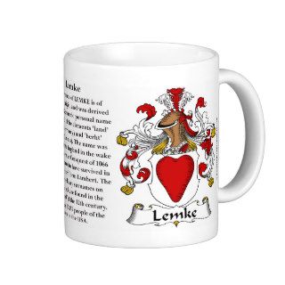 Lemke, the Origin, the Meaning and the Crest Coffee Mug