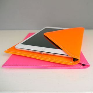 personalised fluorescent leather cover for ipad mini by deservedly so