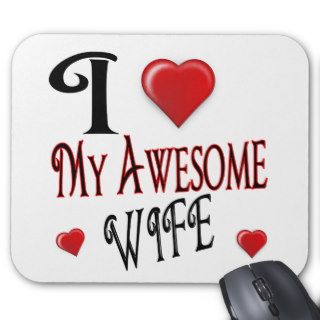 I Love My Wife Logo popular affordable Mousepad
