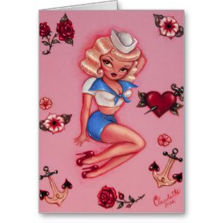 Fluff Little Blonde Sailor Girl Card