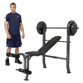 Marcy Standard Bench with 80 lb. Weight Set (MD2