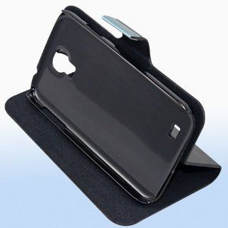 Black Magnetic PU Leather Flip Case Cover Stand For Samsung Galaxy S4 SIV i9500 Cell Phones & Accessories