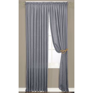 Arlee Faux Silk Luster Crushed Curtain Panel Pair Blue Size 50 X 84