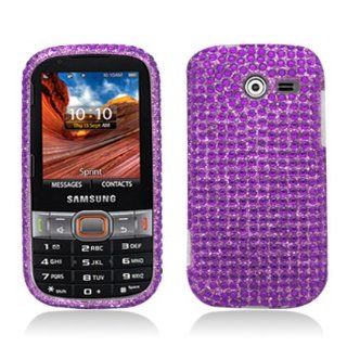 Aimo Wireless SAMM390PCDI188 Bling Brilliance Premium Grade Diamond Case for Samsung Array/Montage M390   Retail Packaging   All Purple Cell Phones & Accessories