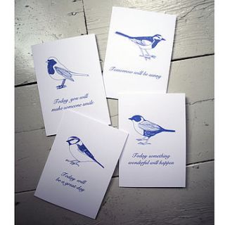'bird family' cards by karin Åkesson