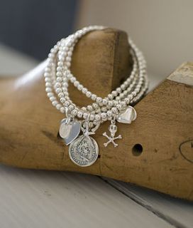 betsy's silver charm bracelet by dollybird gems