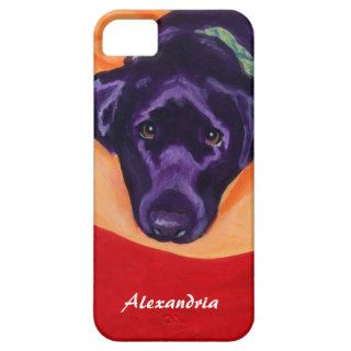 Personalized Black Labrador Painting iPhone 5 Covers